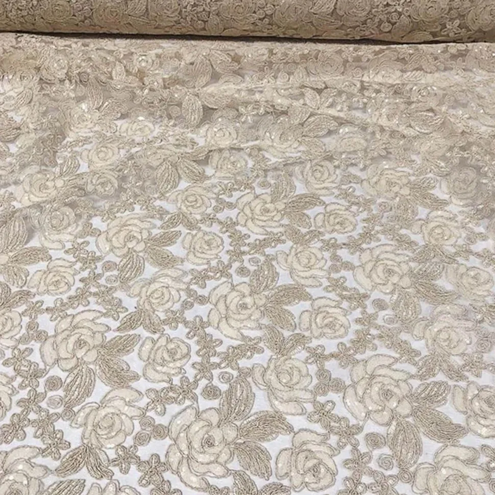 Ivory - Sweetheart Lace Overlay by Eastern Mills- Many Size Options
