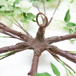 Ivory Wisteria Hanging Floral Chandelier w/ Green Leaves | ModTree™ Collection