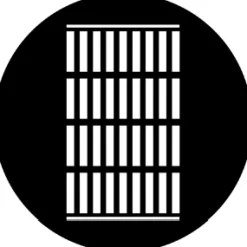 Jail Bars - Stock Gobo for Gobo Light Projectors - Choose your size!