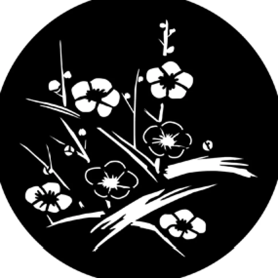Japanese Flowers - Stock Gobo for Gobo Light Projectors - Choose your size!