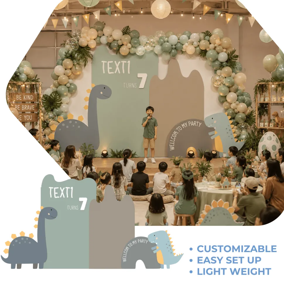 Jurassic Dinosaurs Foam Core Birthday Backdrop Kit by PopScene™