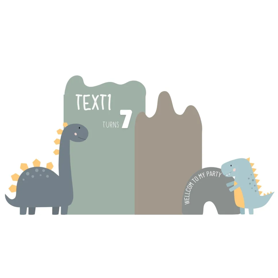 Jurassic Dinosaurs Foam Core Birthday Backdrop Kit by PopScene™