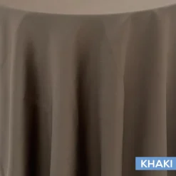 Khaki - Royal Slub Designer Tablecloth - Many Size Options