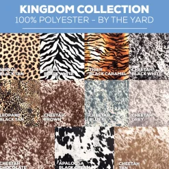Kingdom Collection Tablecloth by Eastern Mills - Cheetah Print Brown - Many Size Options