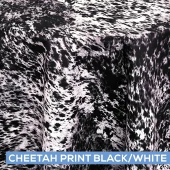 Kingdom Collection Tablecloth by Eastern Mills - Cheetah Print Black/White - Many Size Options