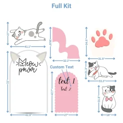 Kitty Cat Foam Core Birthday Backdrop Kit by PopScene™