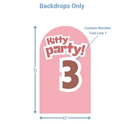 Kitty Party Foam Core Birthday Backdrop Kit by PopScene™
