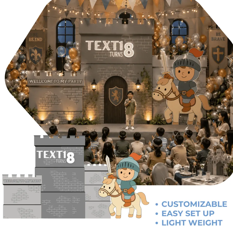 Knights & Castles Foam Core Birthday Backdrop Kit by PopScene™