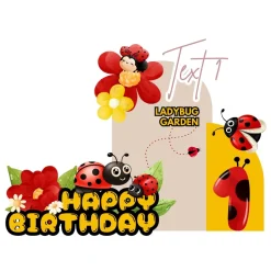 Ladybug Garden Foam Core Birthday Backdrop Kit by PopScene™