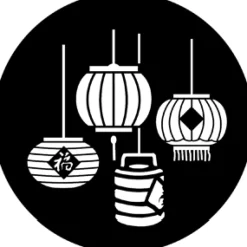 Lanterns - Stock Gobo for Gobo Light Projectors - Choose your size!