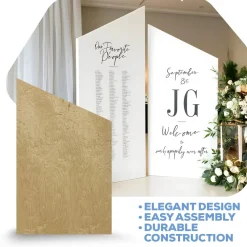 Large Angled Arch Collapsing Chiara Wall Panel - Left Leaning - Select Your Size!