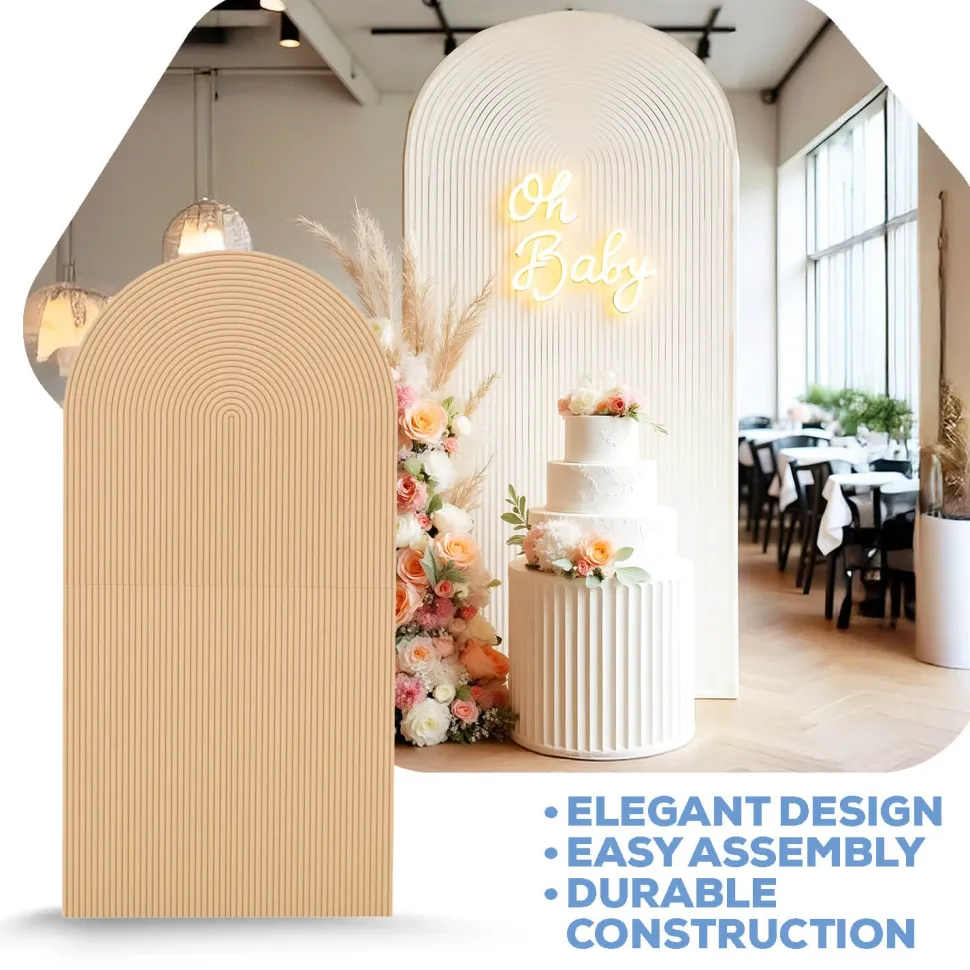 Large Full Arch Collapsing Ripple Chiara Wall Panel - Select Your Size!
