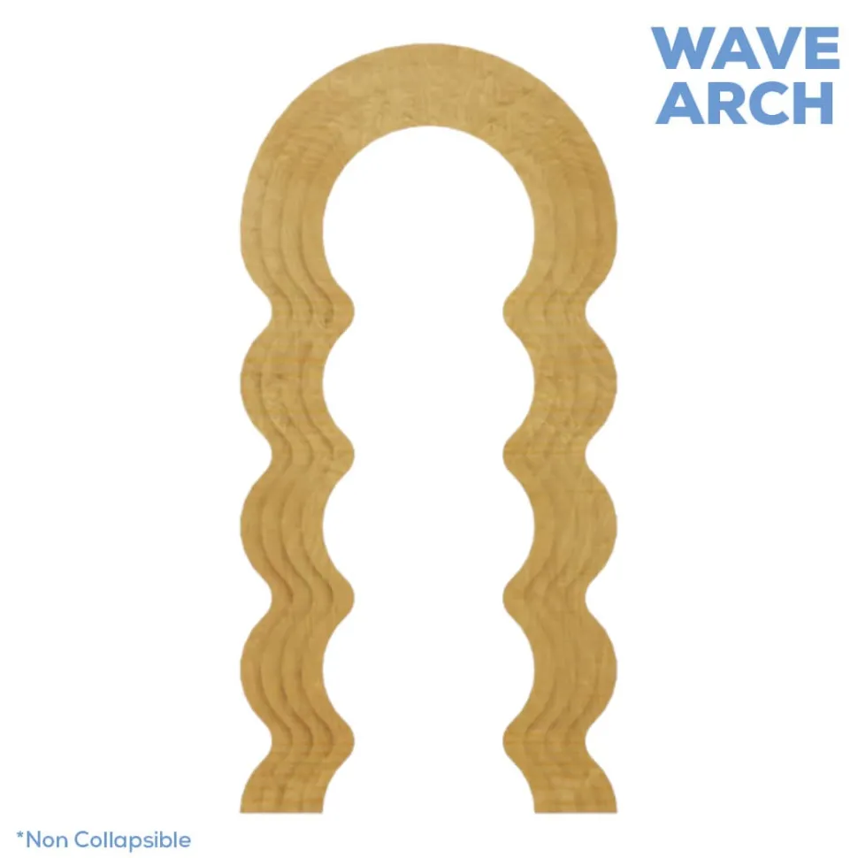 Large Open Wavy Chiara Wall Arch Panel - Select Your Size!
