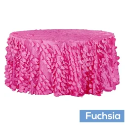 Large Petal Gatsby Circle - Round Tablecloth - 120" - Fuchsia