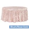Large Petal Gatsby Circle - Round Tablecloth - 132" - Blush/Rose Gold