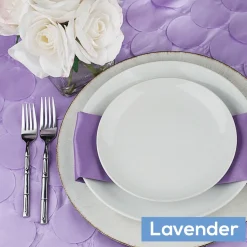 Large Petal Gatsby Circle - Square Table Overlay / Tablecloth - 90" x 90" - Lavender