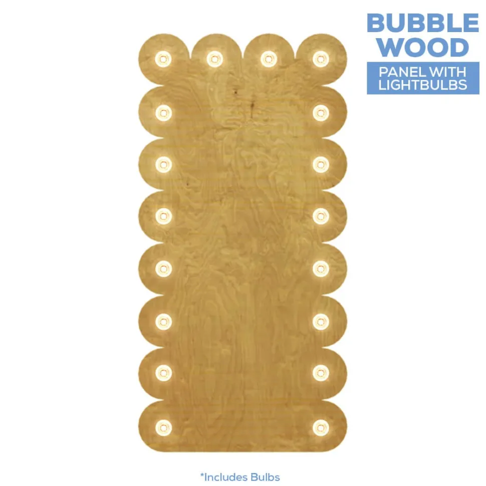 Large Rectangle Arch Bubble Collapsing Chiara Wall Panel W/ Bulbs - Select Your Size!