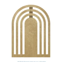 Large Tiered Rainbow Arch Chiara Wall Panel - Solid Middle - Select Your Size!
