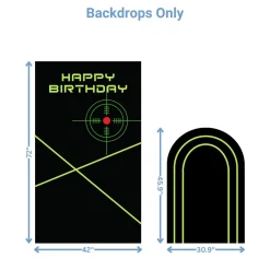 Laser Tag Foam Core Birthday Backdrop Kit by PopScene™