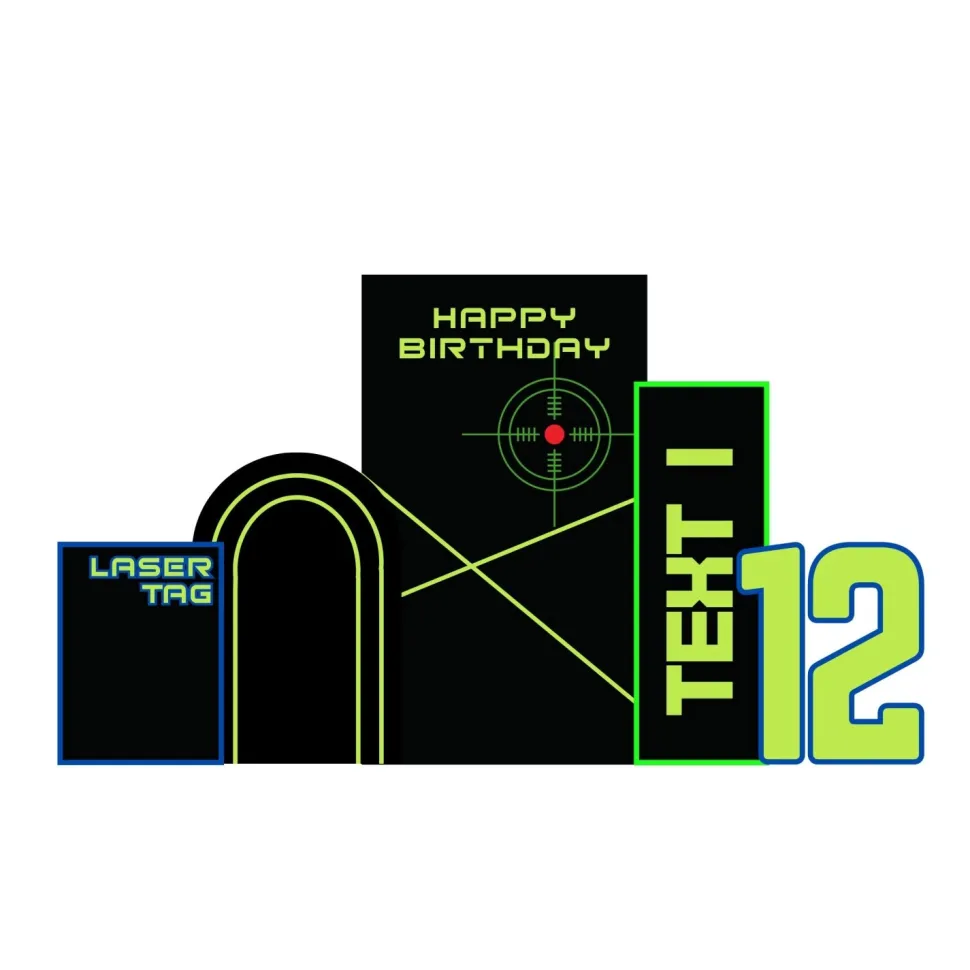 Laser Tag Foam Core Birthday Backdrop Kit by PopScene™