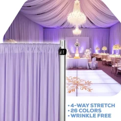 Lavender 4-Way Stretch Spandex Drape Panel - Choose your Size