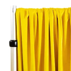 Lavish Velvet Wide Width Drape w/ Sewn Rod Pocket - Mustard