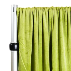 Lavish Velvet Wide Width Drape w/ Sewn Rod Pocket - Moss