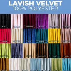 Lavish Velvet Wide Width Drape w/ Sewn Rod Pocket - Purple