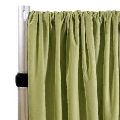 Lavish Velvet Wide Width Drape w/ Sewn Rod Pocket - Sage