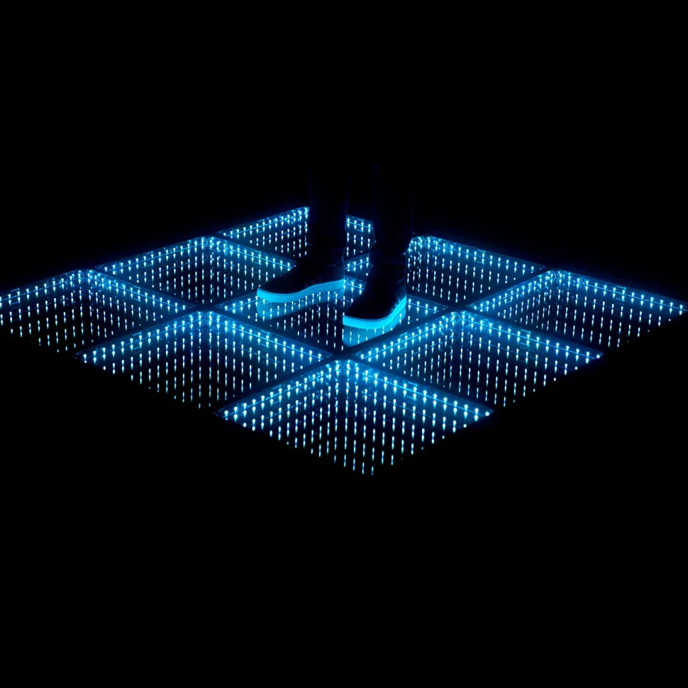 LED 3D Dance Floor w/ Magnetic Connection - 16ft x 16ft