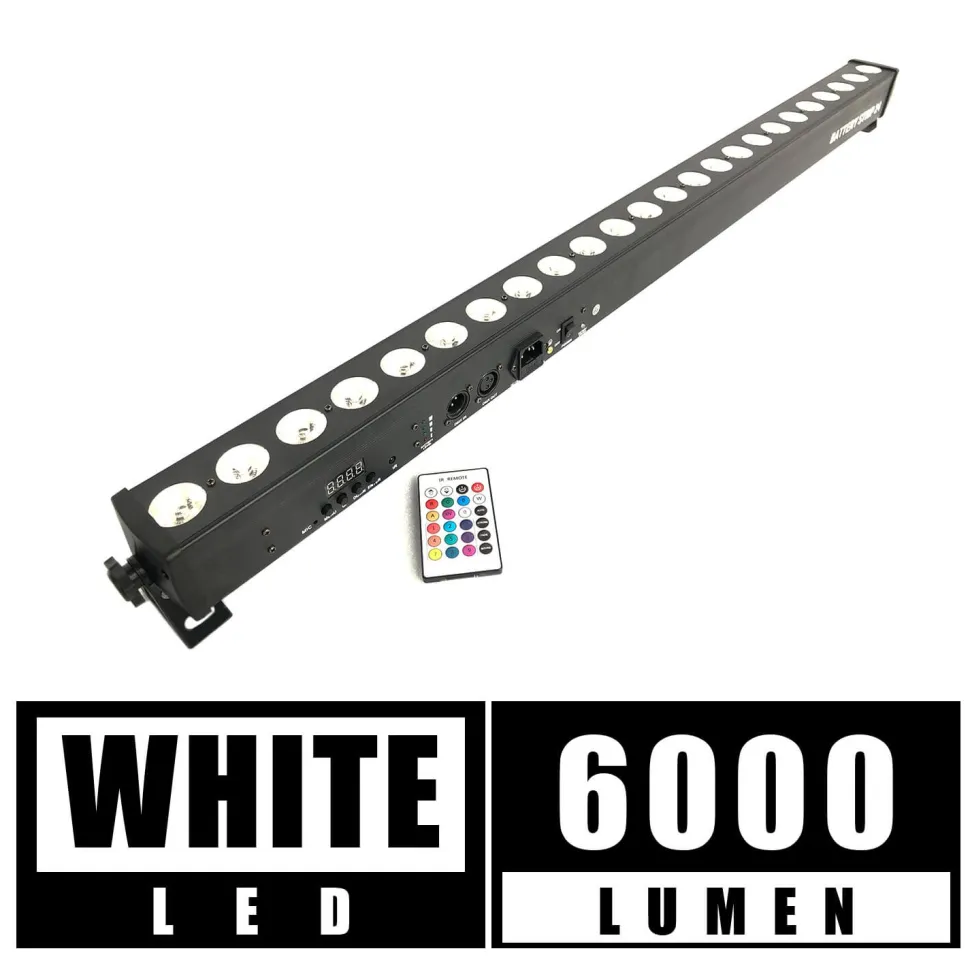 LED DMX Light Bar "Super Bright" 3.5ft 6-in-1 RGBWA+UV - Produces Any Color!