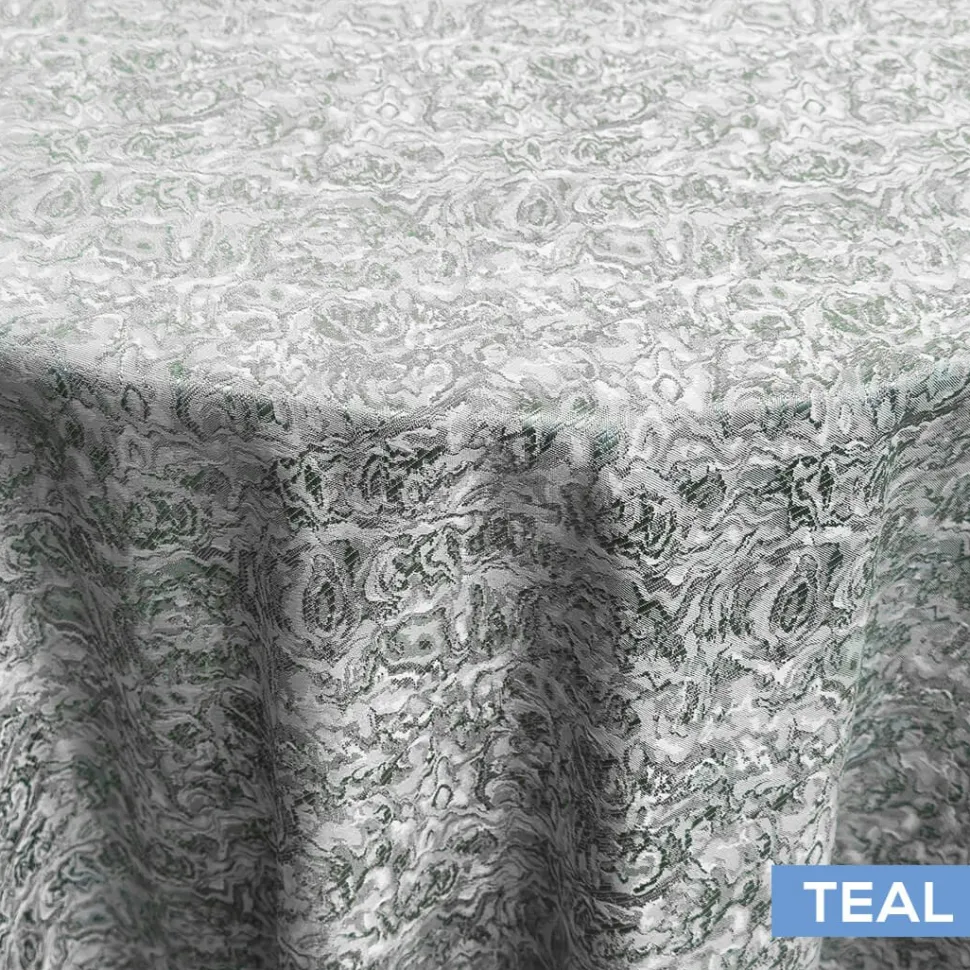 Le Krisel Tablecloth by Eastern Mills - Teal - Many Size Options
