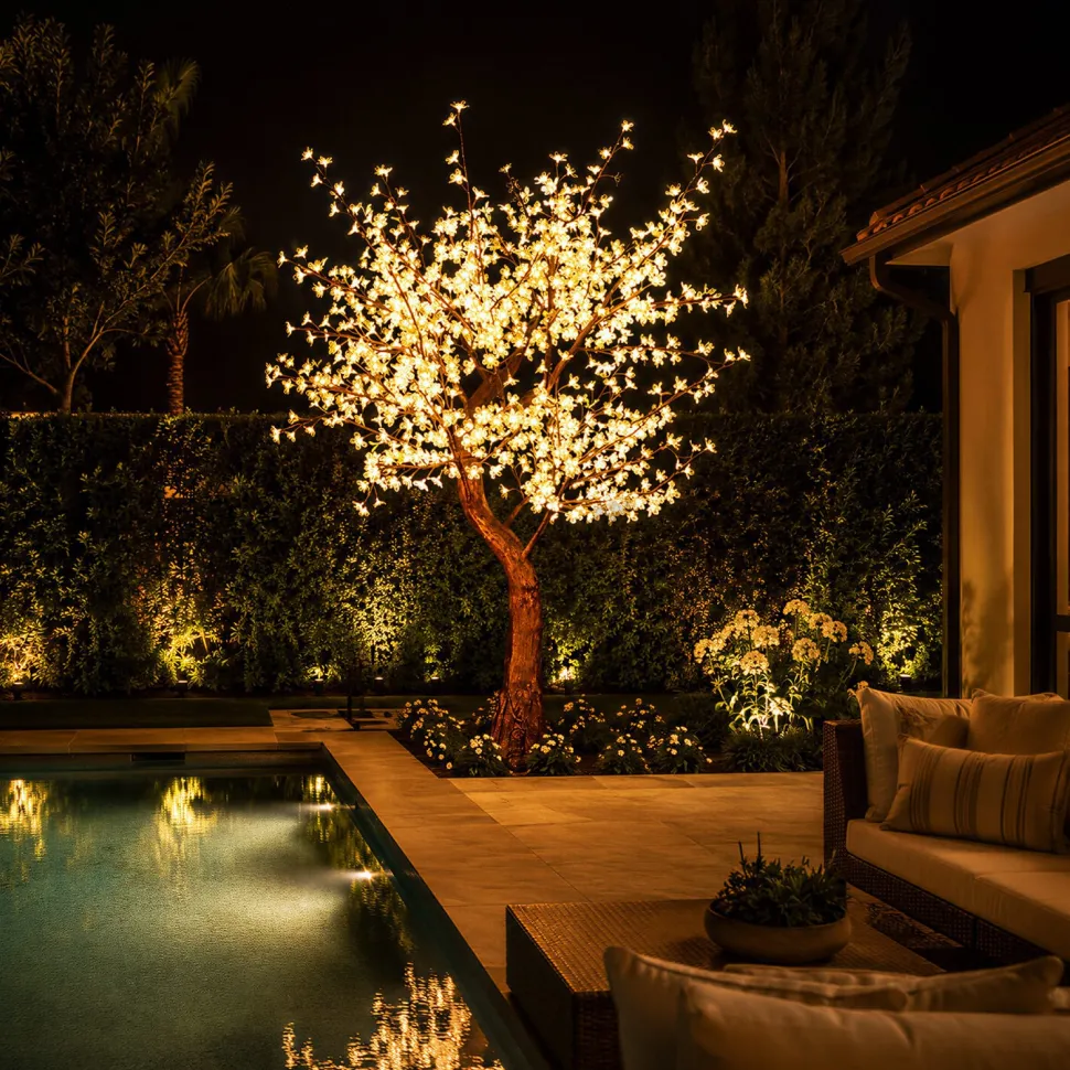 Lighted Cherry Blossom LED Tree - AC Adapter - 960 LEDs - Warm White- 8FT Tall
