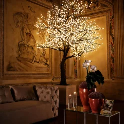Lighted Cherry Blossom LED Tree - AC Adapter - 1000 LEDs - RGBW w/ Remote & Many Functions! - 8FT Tall