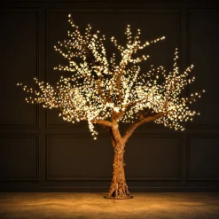 Lighted Cherry Tree - AC Adapter - 2400 LEDs - Warm White - 10FT Tall