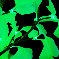 Lighted Ginkgo LED Tree - AC Adapter - 1632 LEDs - RGBW w/ Remote & Many Functions! - 9FT Tall