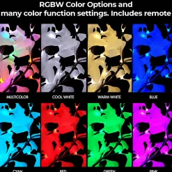 Lighted Grand Centerpiece or Floor Ginkgo LED Tree - AC Adapter - 700 LEDs - RGBW w/ Remote & Many Functions! - 6.5FT Tall