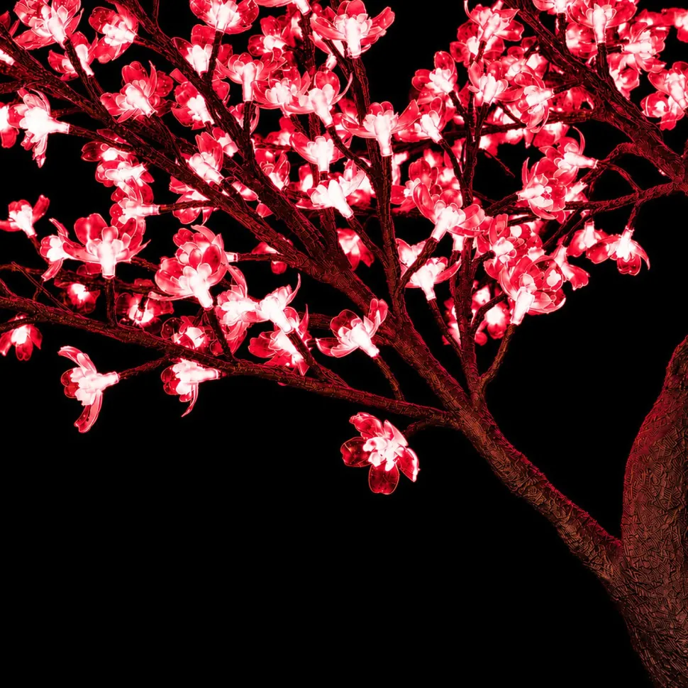 Lighted Grand Centerpiece or Floor Cherry Blossom LED Tree - AC Adapter - 700 LEDs - RGBW w/ Remote & Many Functions! - 6.5FT Tall