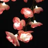 Lighted Light Pink Cherry Blossom Flower LED Tree - AC Adapter - 1200 LEDs - Warm White - 9FT Tall