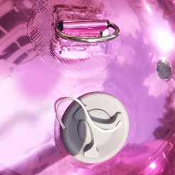 Light Pink Giant Inflatable Mirror Ball Sphere – Maxorb™ Reflective Ceiling Event Decor – Commercial Installation Sizes
