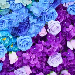 Luxe 5D Colorful Rose, Peony & Sunflower Floral Wall - Roll Up Curtain Style - Easy Install! Select Size