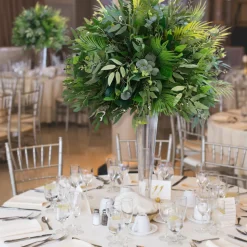 LUXE Green Mixed Leaf Table Centerpiece - 28 Inches