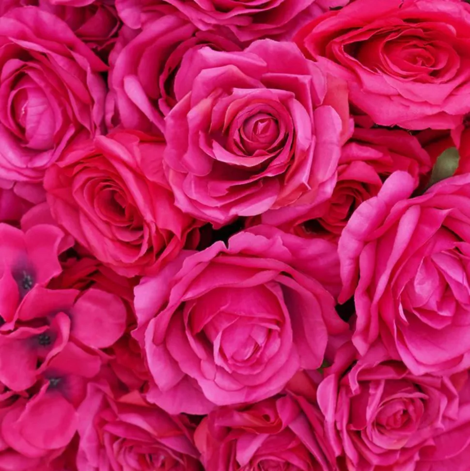 LUXE Hot Pink Rose Hydrangea Table Centerpiece - 24 Inches