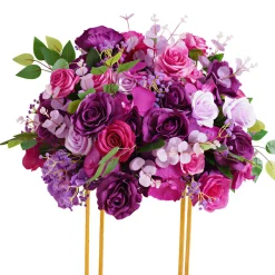 LUXE Pink & Purple Mixed Floral Table Centerpiece - 16 Inches
