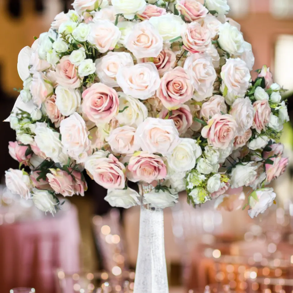 LUXE Pink Rose Table Centerpiece - 28 Inches