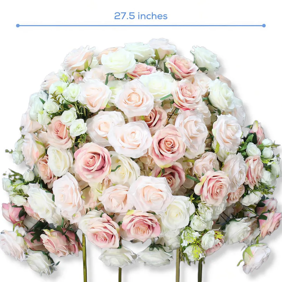 LUXE Pink Rose Table Centerpiece - 28 Inches