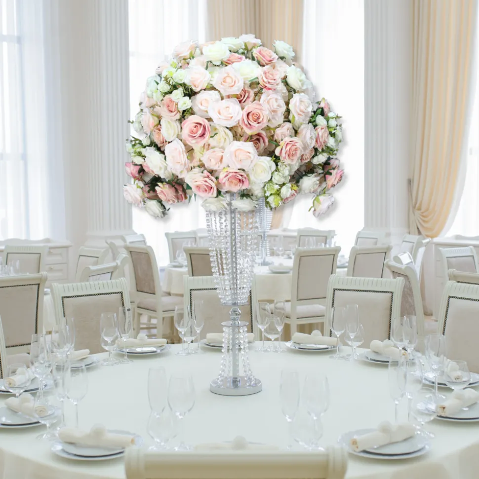 LUXE Pink Rose Table Centerpiece - 28 Inches