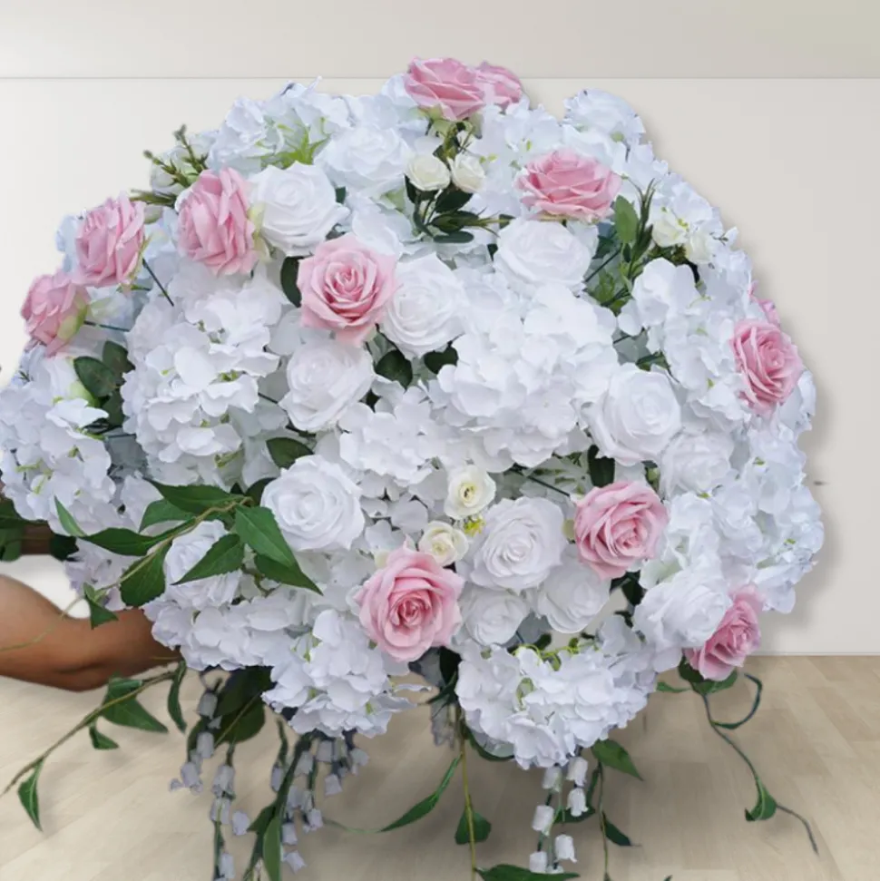 LUXE Pink & White Rose, Orchid, Hang Wisteria Mixed Table Centerpiece - Choose Your Size!
