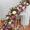 LUXE Purple Rose with Greenery Mixed Table Runner - 78 Inches