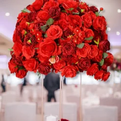 LUXE Red Rose Table Centerpiece - 28 Inches